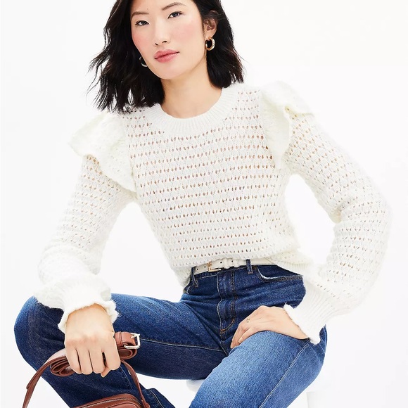 Shoulder Ruffle Sweater - Picture 5 of 6